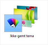Et ikke-gemt tema
