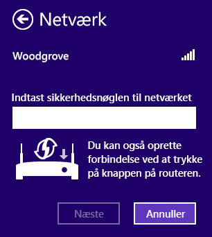Windows Connect Now-skærmen