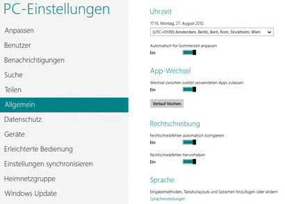 PC-Einstellungen