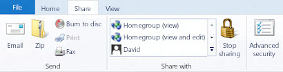 The Share tab