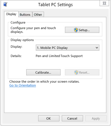 Tablet PC Settings