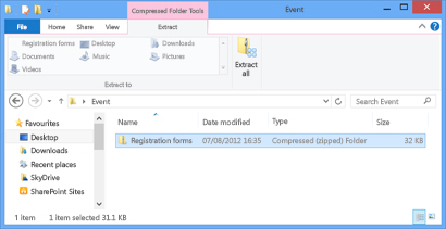 Extracting all files from a compressed folder