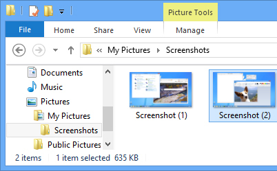 Screenshots folder
