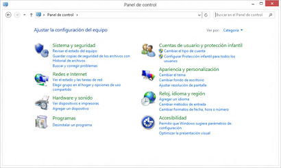 Panel de control