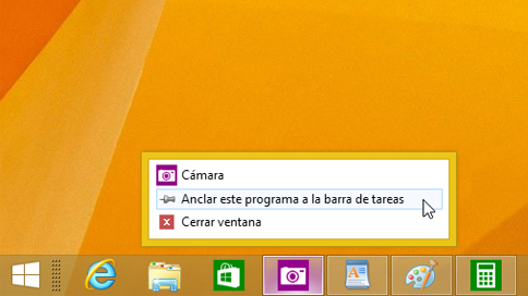 Anclar una aplicación a la barra de tareas