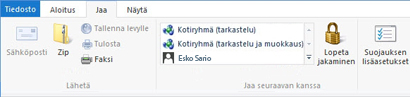 Jaa-välilehti