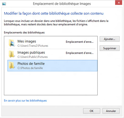 Suppression d’un dossier de la bibliothèque d’images