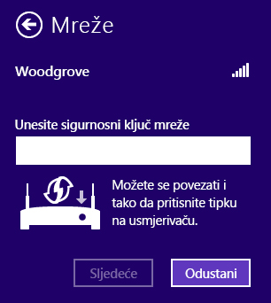 Zaslon Windows Connect Now