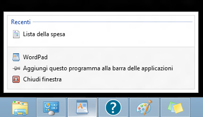 Aggiunta di un'app alla barra delle applicazioni