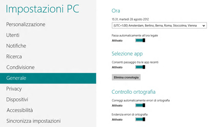 Impostazioni PC
