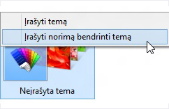 Dešiniuoju pelės mygtuku spustelėkite temą