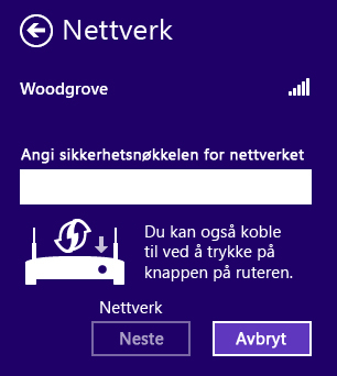 Skjermbildet Windows Connect Now