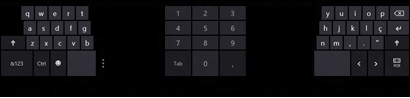 Teclado de polegar