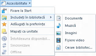 Includerea unui folder într-o bibliotecă