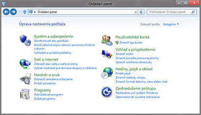Ovládací panel