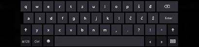 Tastatura na ekranu osetljivom na dodir